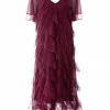 Vivienne Dress - Burgundy Red