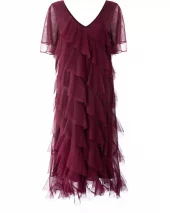 Vivienne Dress - Burgundy Red