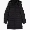 Down Branded Fitted Coat - Black