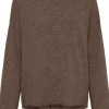 BTF Mira Pure Cashmere Pullover - Brown Melange