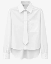 Maia Tie-neck Blouse - White