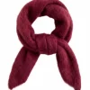 Small Scarf w/brushed cashmere - Bordeaux