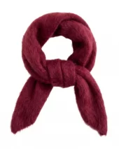 Small Scarf w/brushed cashmere - Bordeaux