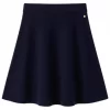 Skirt w/soft wool - Navy