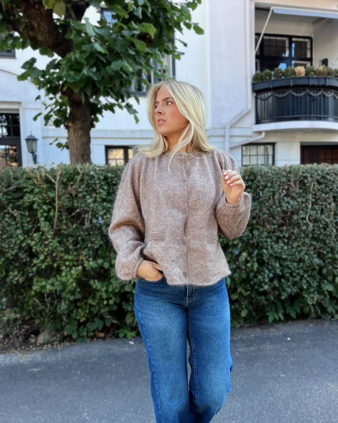 Cardigan w/mohair - Mold Melange