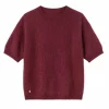 T-shirt w/brushed cashmere - Bordeaux