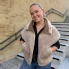 BJ Suedette Bonded Gilet - Chalk/Sand