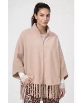 Jacket Strickcape - Cappuccino