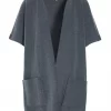 Long Vest - Grey