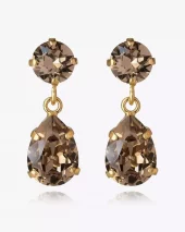 Mini Drop Earrings - Greige