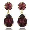 Mini Drop Earrings - Burgundy