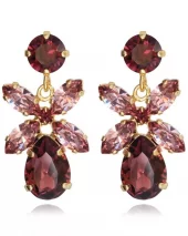 Mini Dione Earrings - Burgundy/Rose