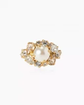 Molly Ring - Pearl/Crystal