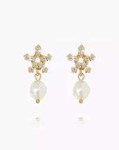 Emmy Earrings - Pearl/Crystal