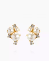 Molly Earrings - Pearl/Crystal