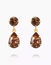 Mini Drop Earrings - Light Smoked Topaz