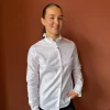 Juliette Shirt, herringbone - White