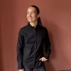 Juliette Shirt, herringbone - Black