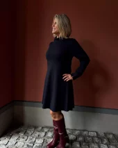 Sanne Knitted Dress - Navy