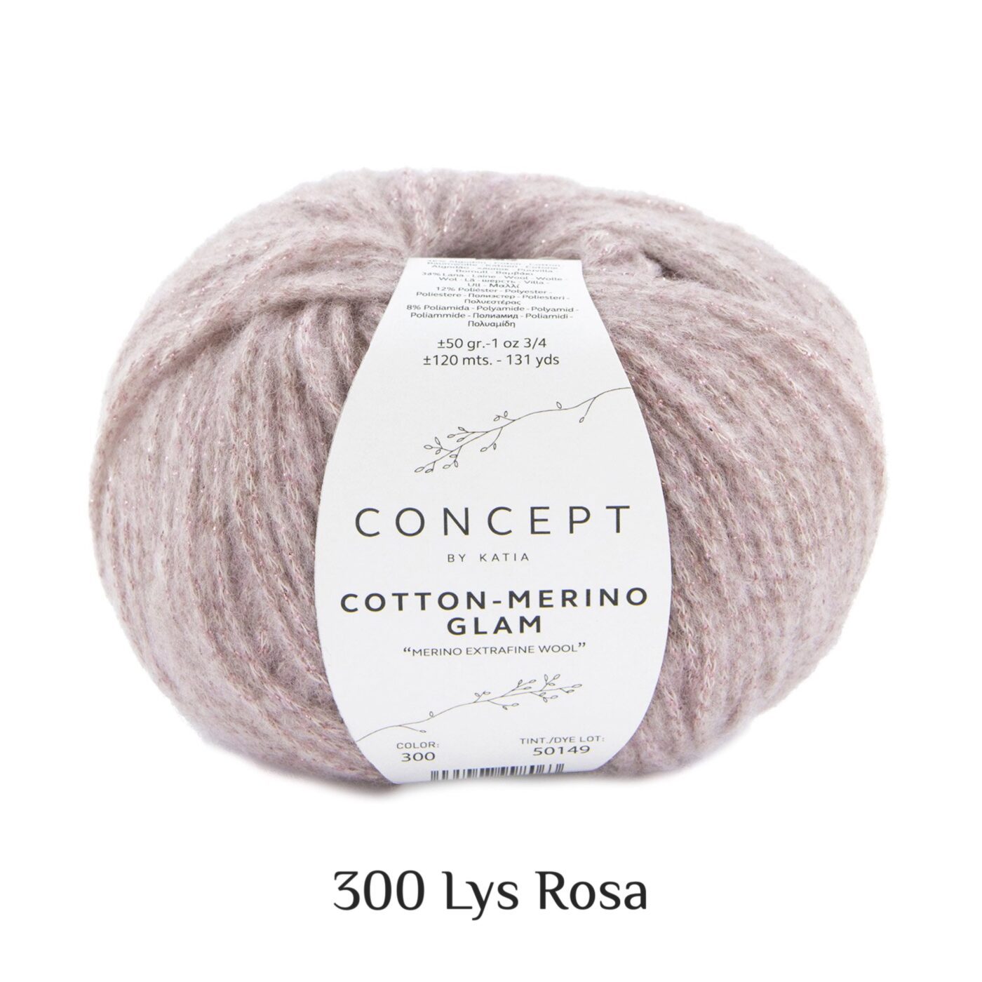 Cotton-Merino Galm 300 Lys rosa