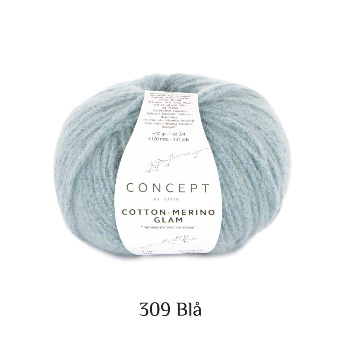 Cotton-Merino Galm 309 Blå