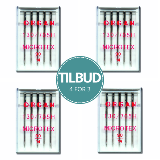 Tilbudspakke Symaskinnåler microtex #90