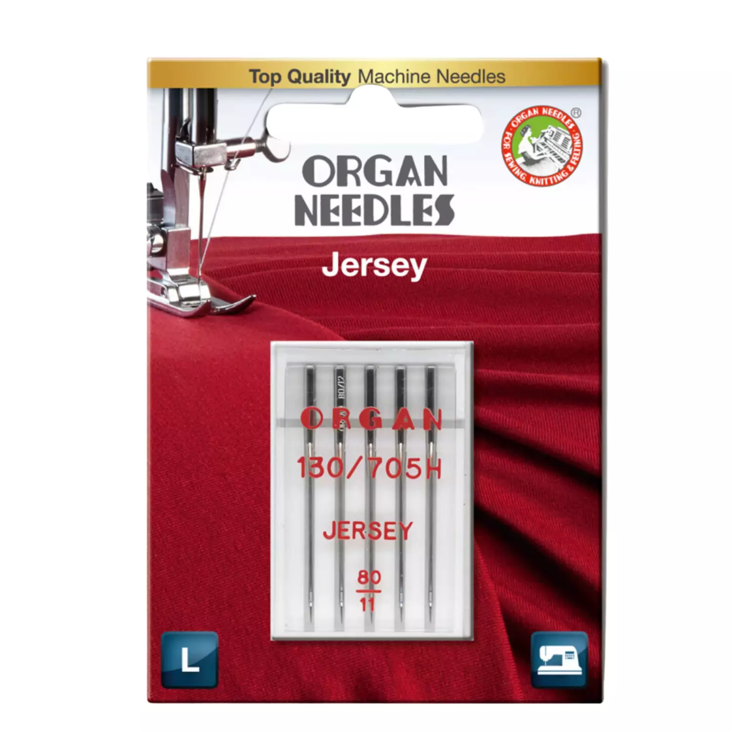 Symaskinnåler til stretchstoff – Strl.80 – Organ