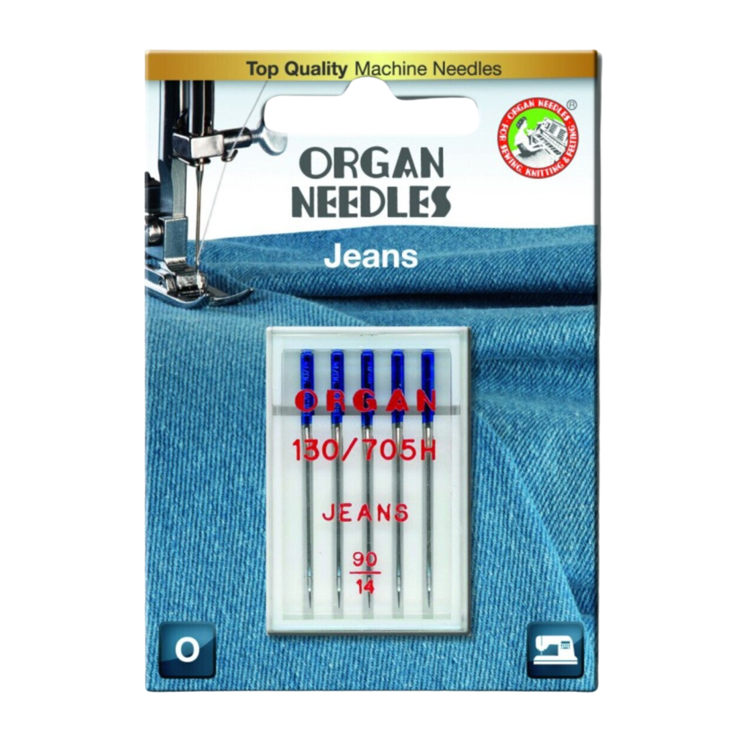 Organ symaskinnåler jeans #90