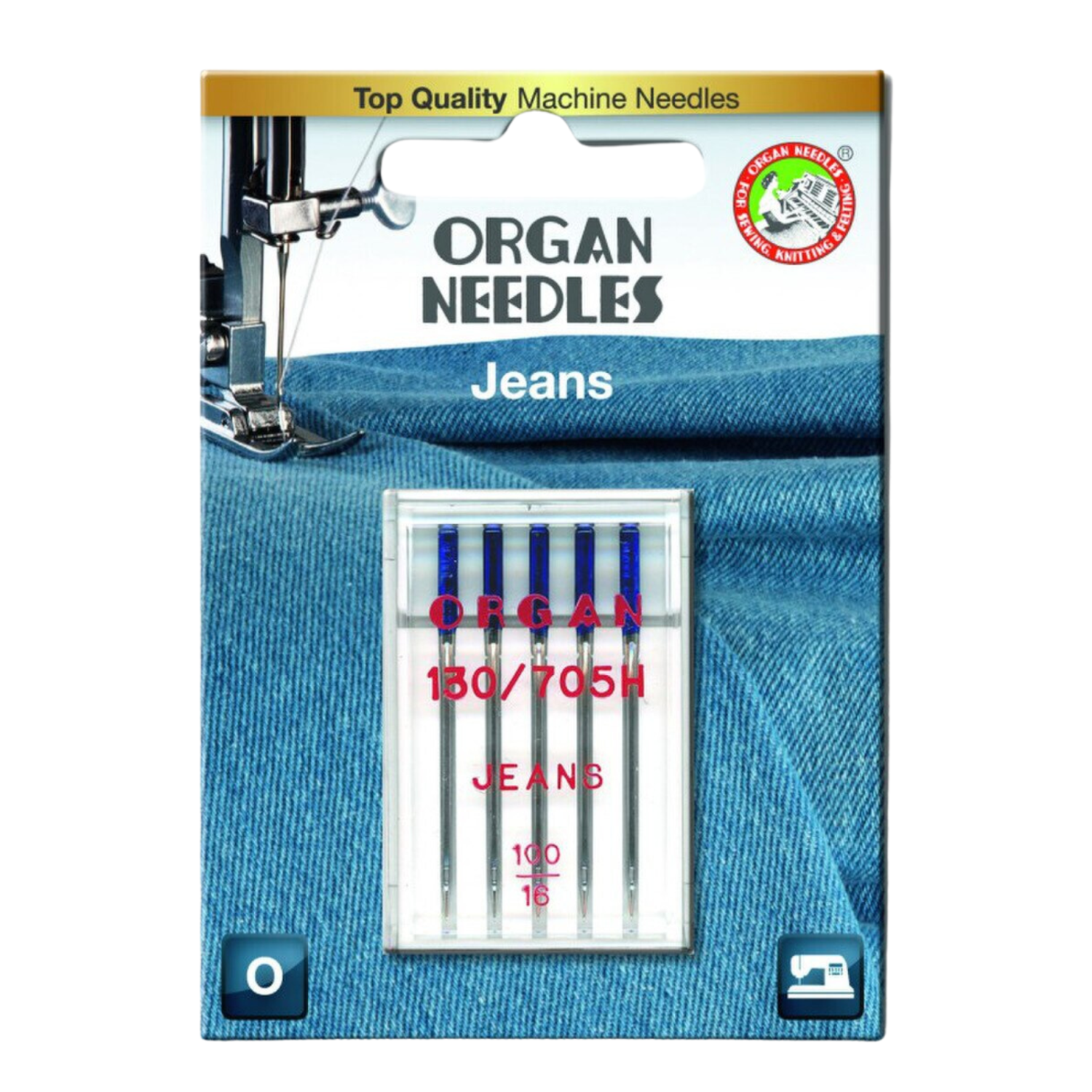 Organ symaskinnåler jeans #100