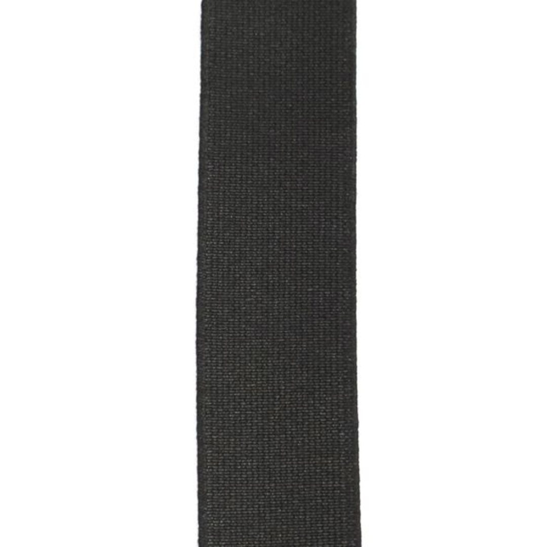 Sort - 25mm - Elastikk