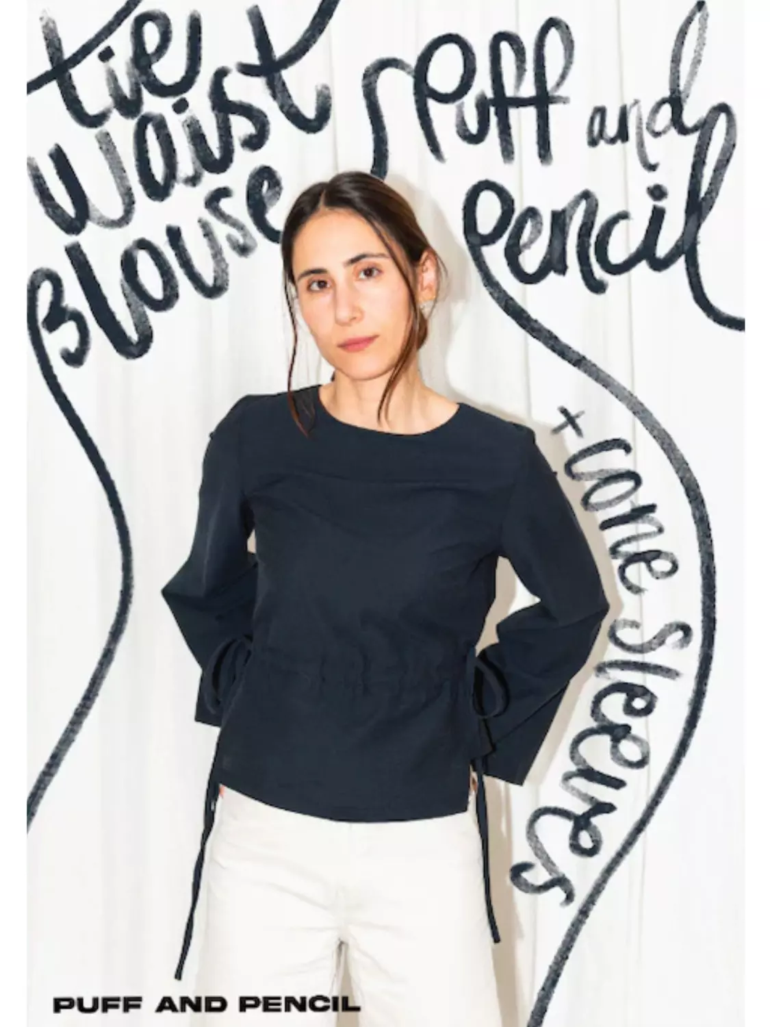 Tie Waist Blouse + Cone Sleeves - xxs-xxl -  Puff & Pencil