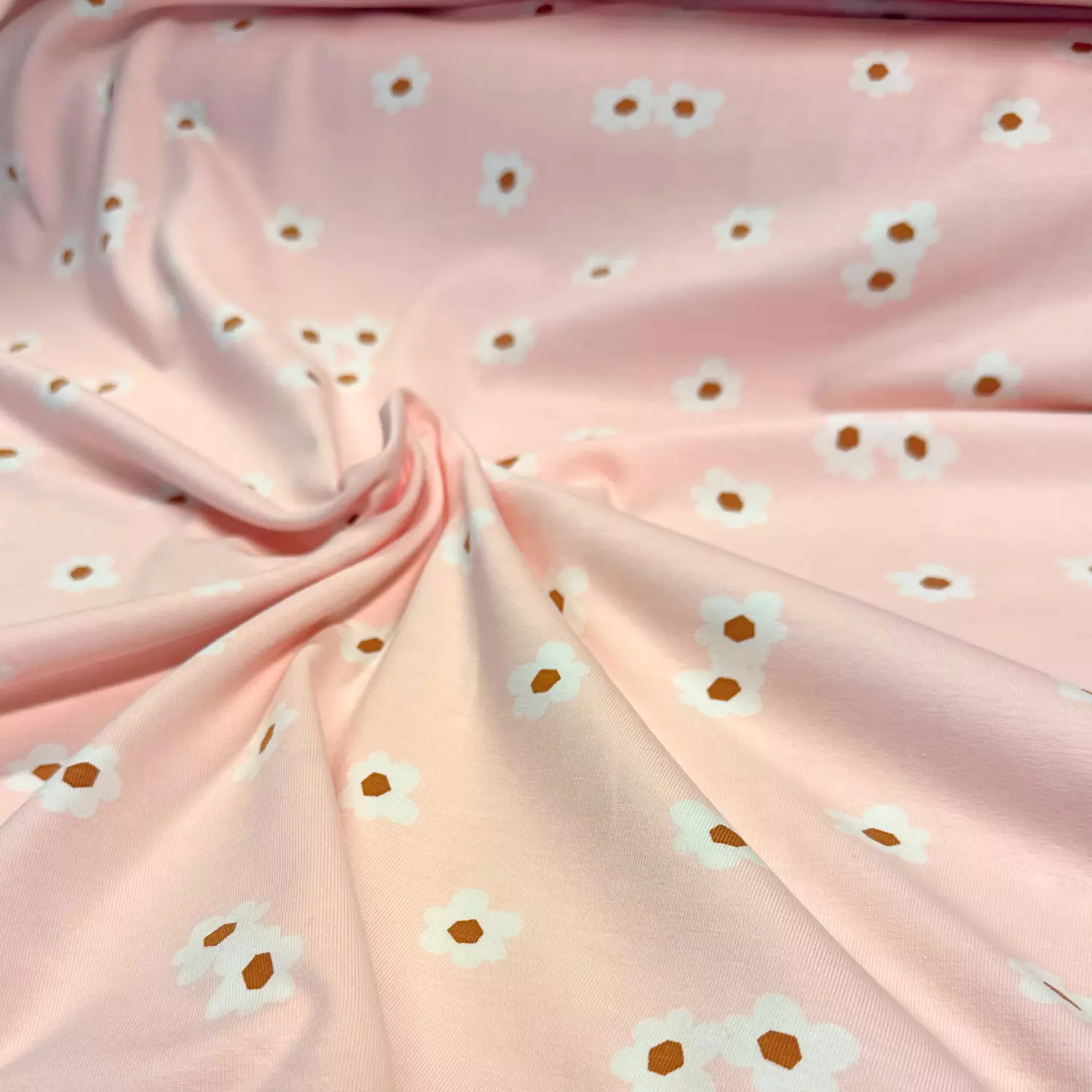 Rosa med hvite blomster 011 - Jersey - Økotex