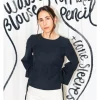 Tie Waist Blouse + Cone Sleeves - xxs-xxl -  Puff & Pencil
