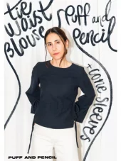 Tie Waist Blouse + Cone Sleeves - xxs-xxl -  Puff & Pencil