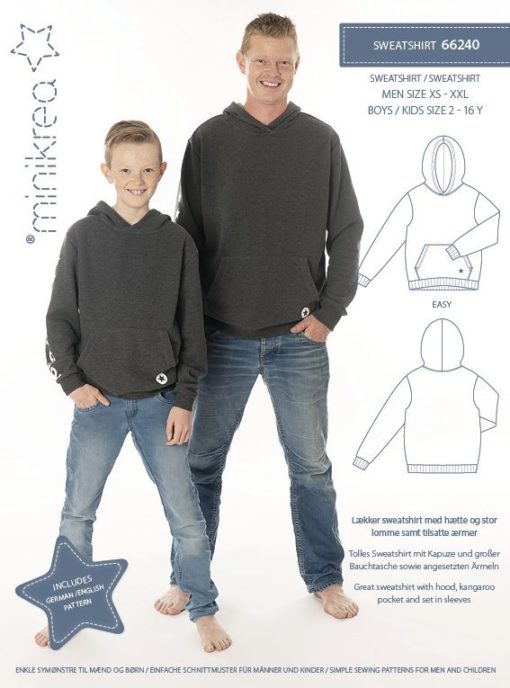 Sweatshirt - 2-16 år & XS-Xxl - Minikrea 66240