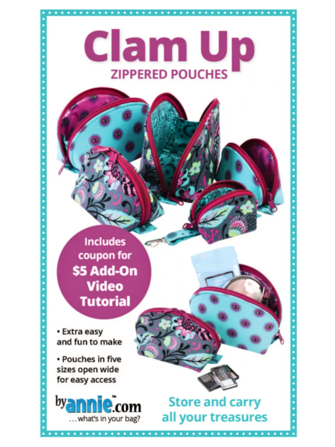 Clam Up Zippered Pouches - ByAnnie