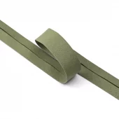 Støvet Oliven col.575 – 20 mm – Bomull – Skråbånd