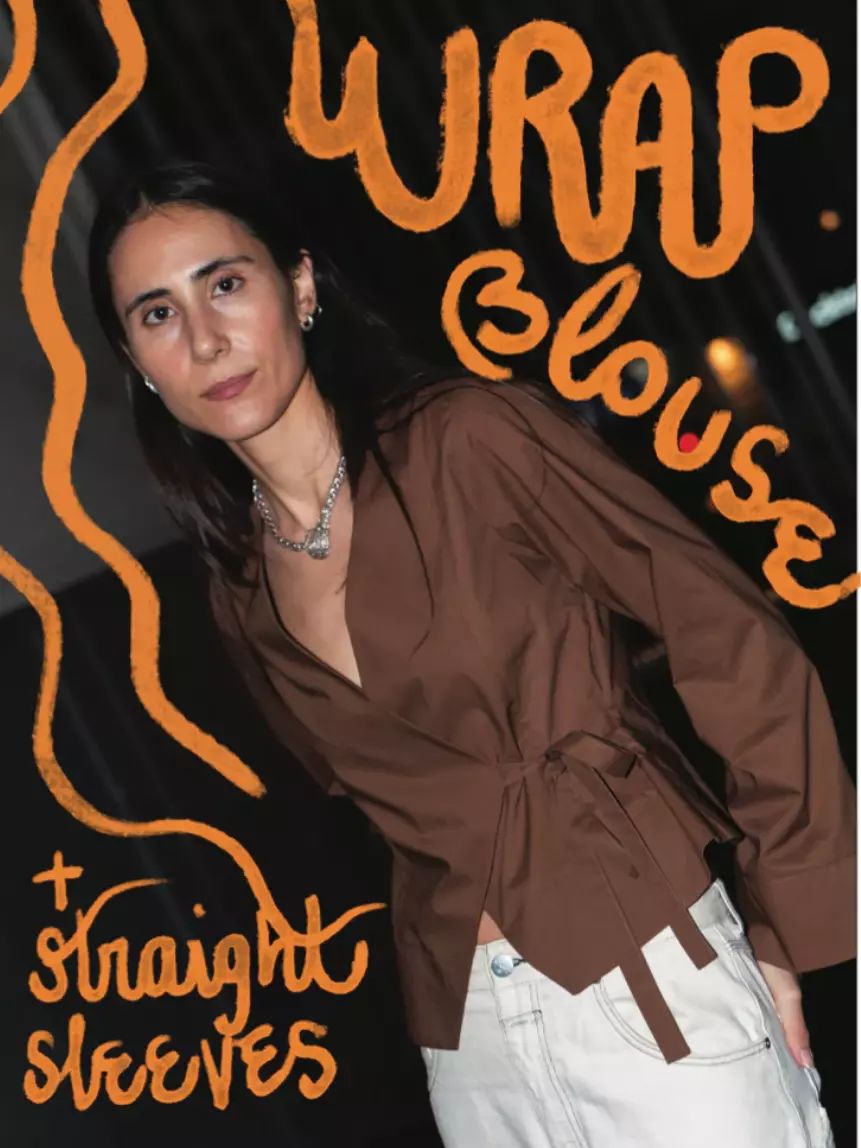 Wrap Blouse + Straight Sleeves - XXS-XXL - Puff & Pencil