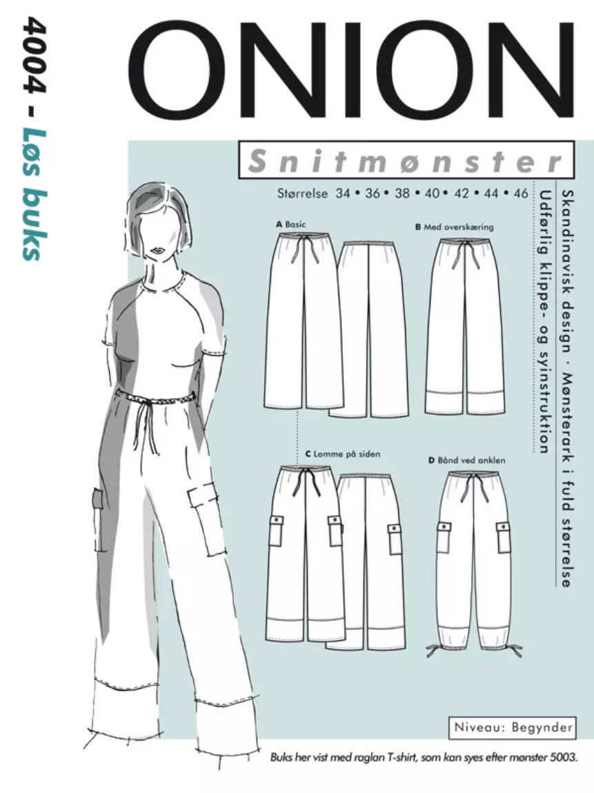 Løs bukse - 34-46 - Onion 4004
