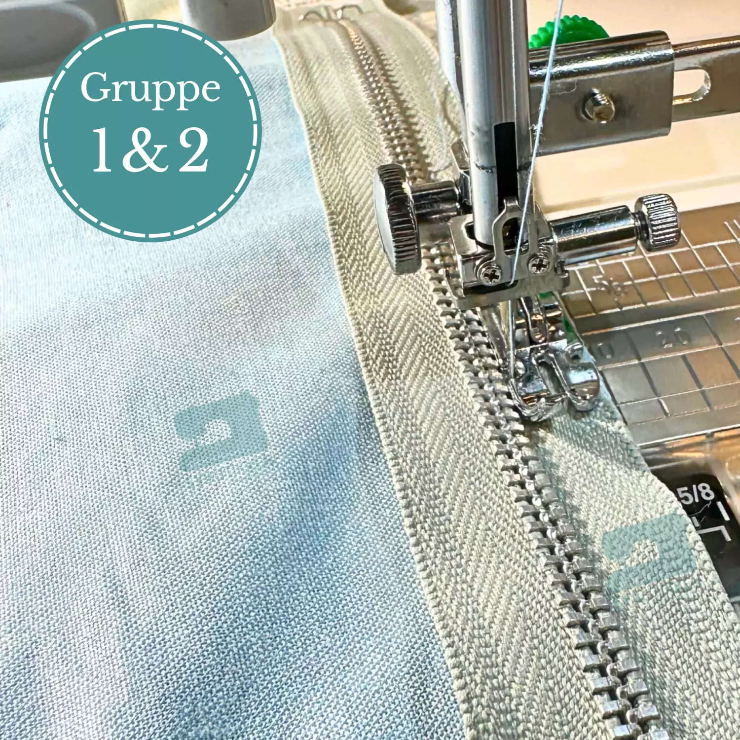 Glidelåsfot smal, justerbar – gruppe 1 & 2 – Janome