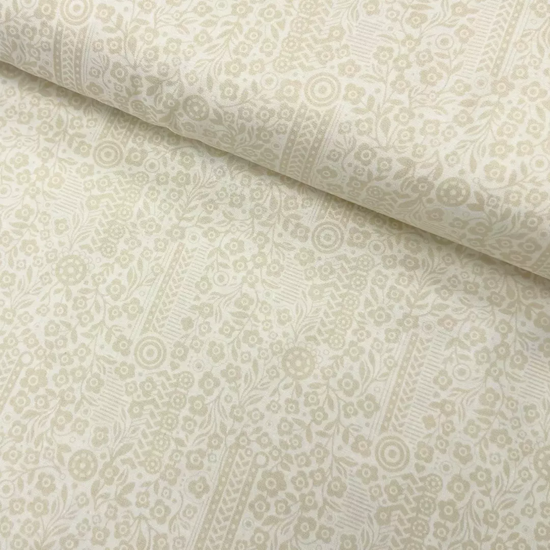 Beige florals in cream 13 – Sunday Brunch – Bomull