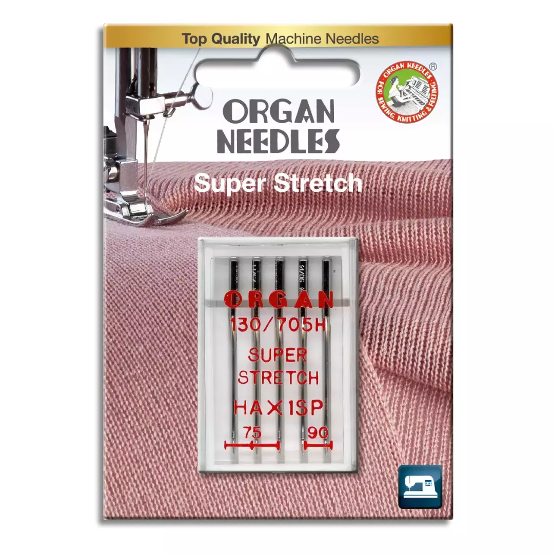 Overlocknåler - Super Stretch HAx1SP - #75-90 -Organ