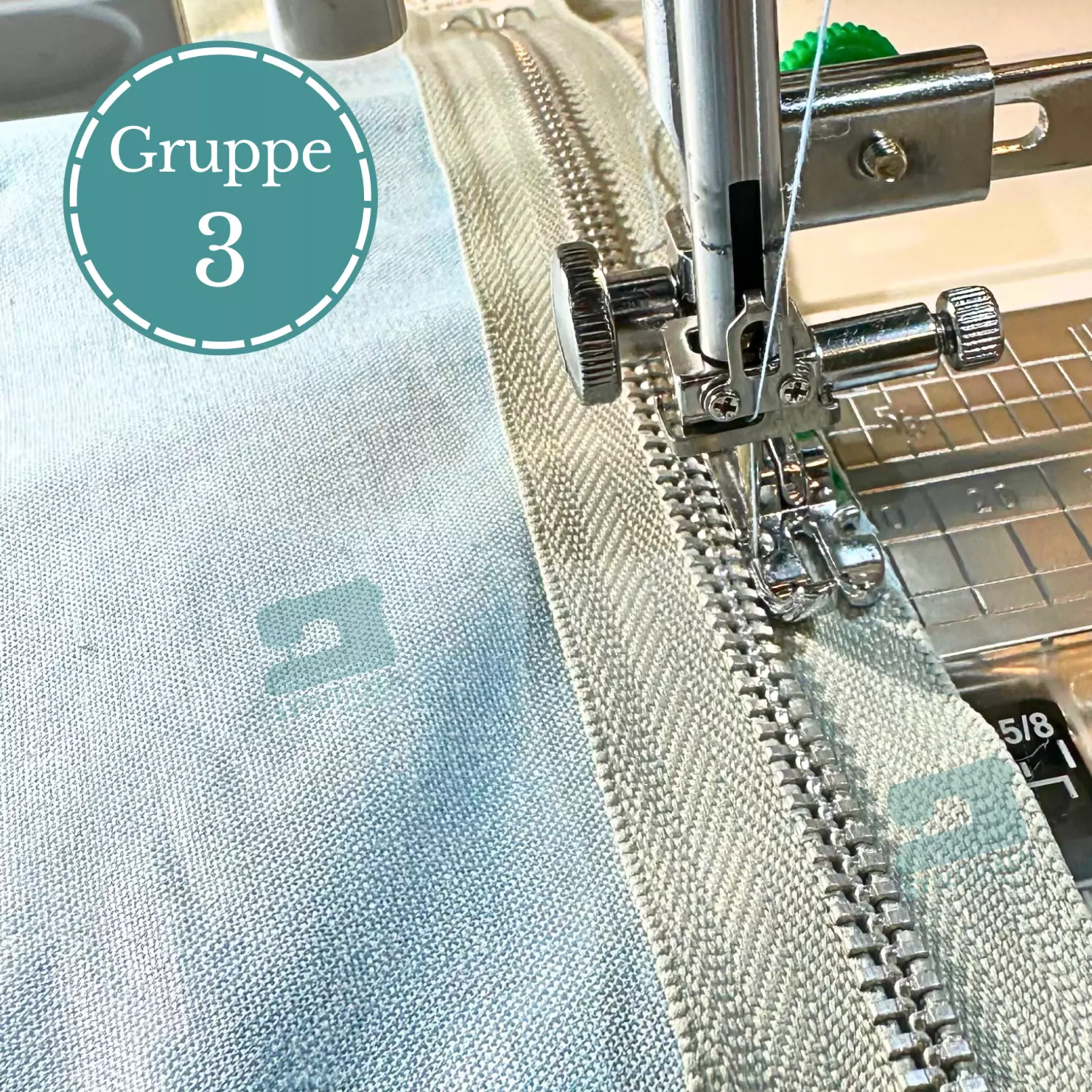 Glidelåsfot smal, justerbar - gruppe 3 - Janome