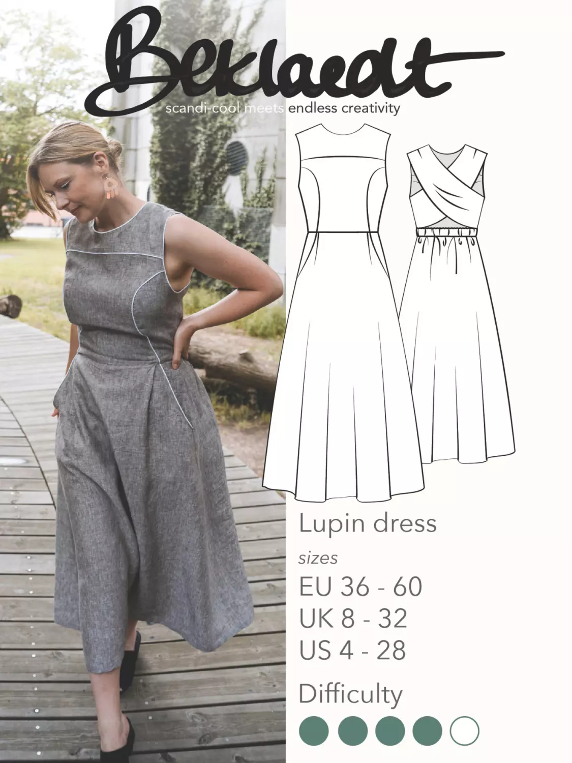 Lupin, kjole - 36-60 - Beklaedt