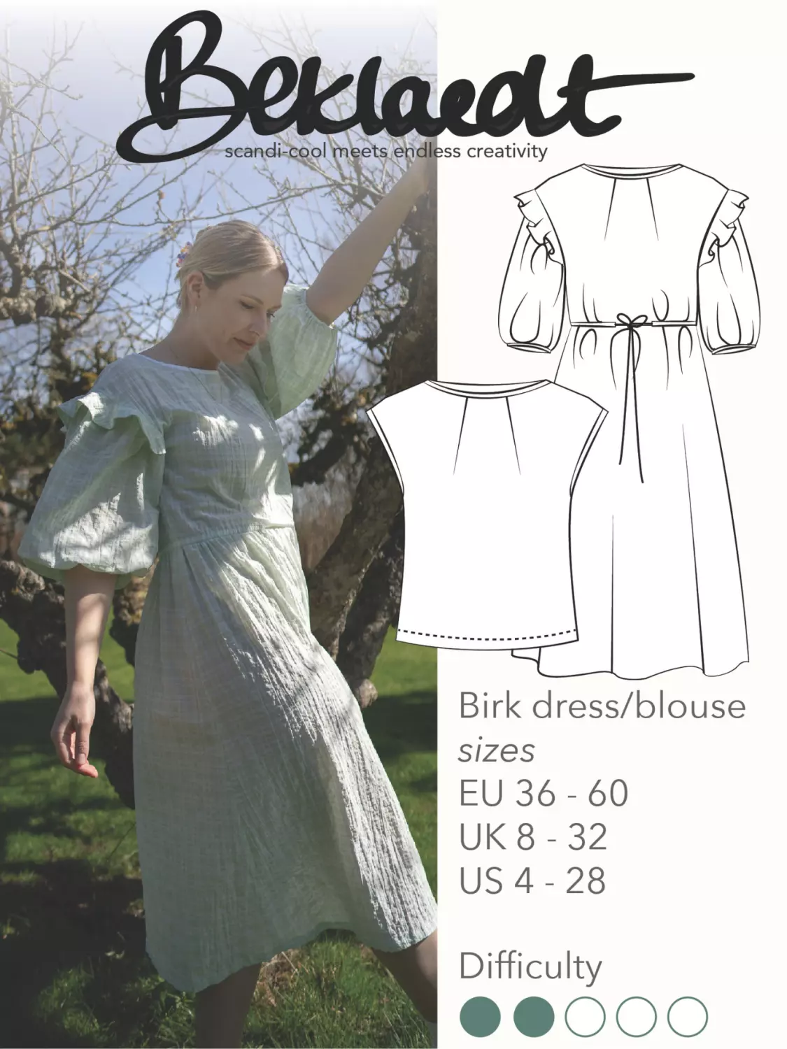 Birk, kjole - 36-60 - Beklaedt