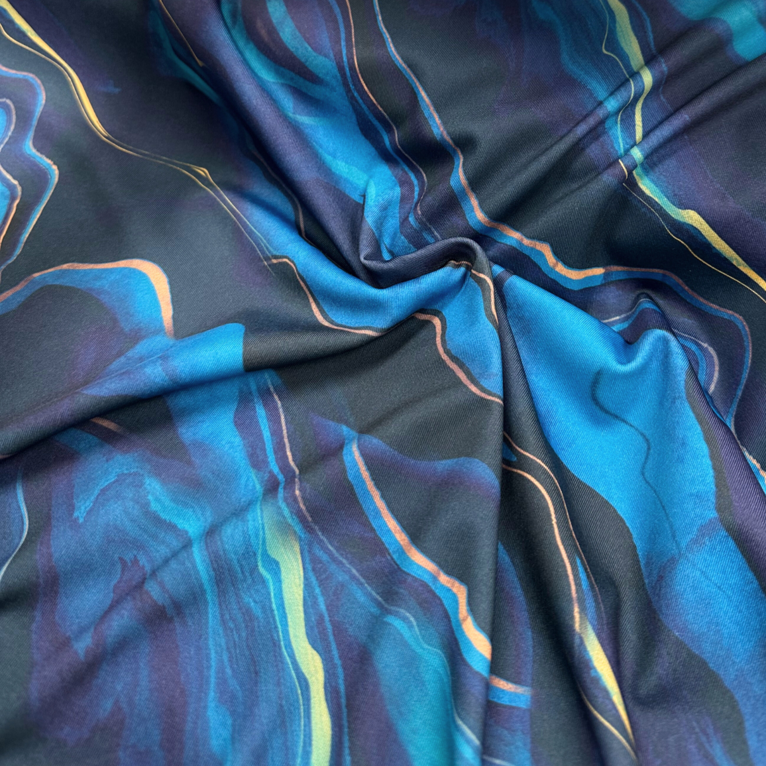 Blue/Petrol/gold waves 006 - Økotex - Sportsjersey