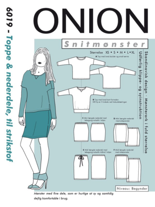 Topper og skjørt - XS-XL -  Onion 6019