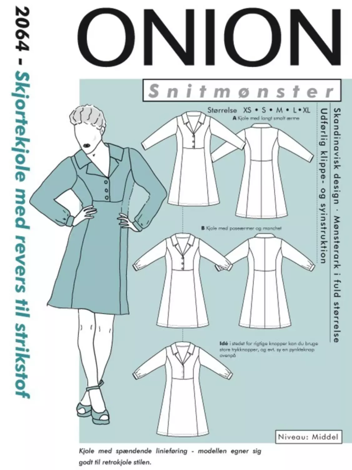 Skjortekjole - XS-XL - Onion 2064