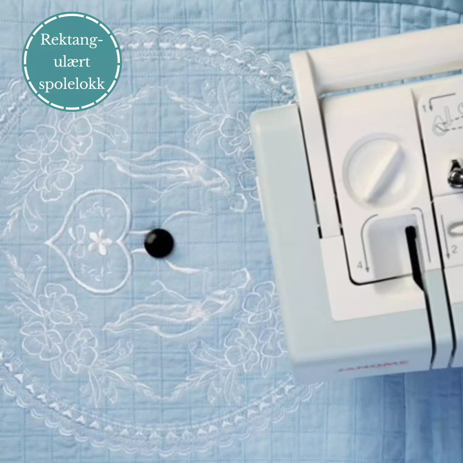 Sirkelsømslinjal - Rektangulært spolelokk - Janome