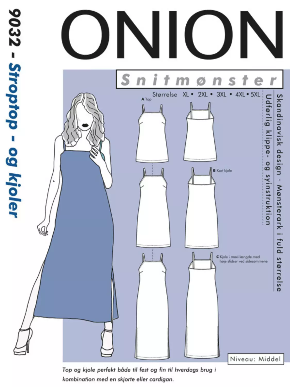 Stroppetopp & Stroppekjole – XL-5XL – Onion 9032